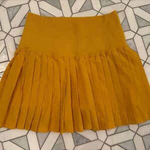 JoyLab Yellow Pleated Mini Skirt